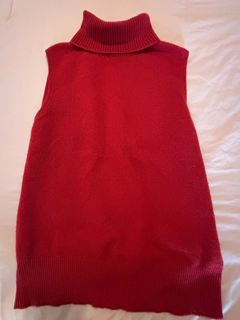 Lord & Taylor Sleeveless Cowl Neck Sweater - Red